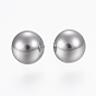 201 Stainless Steel Stud Earring Findings, with 304 Stainless Steel Pins, Half Round
