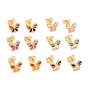 304 Stainless Steel Enamel Stud Earrings, with 316 Surgical Stainless Steel Pin, Golden, Butterfly