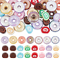 16Pcs 8 Colors Opaque Acrylic Imitation Food Beads, Roll, with 20Pcs UV Plating Opaque Acrylic Beads, Iridescent, Dount