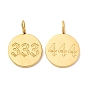 304 подвески из нержавеющей стали, плоский круглый с счастливым числом 333/444 талисман