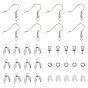 304 Stainless Steel Earring Hook, with Cup Pearl Peg Bails Pin Pendant, Ice Pick Pinch Bails and Jump Ring