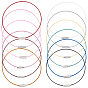 36шт 12 цвета стальная проволока браслет шнур для самостоятельного изготовления ювелирных изделий, с застежками из латуни 