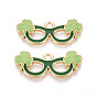 Подвески из сплава с эмалью ко Дню Святого Патрика, очки прелести, золотые, без кадмия, без никеля и без свинца