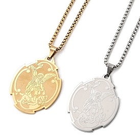 201 подвеска из нержавеющей стали с изображением святого Михаила Архангела для женщин