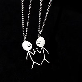 Забавные кулоны из нержавеющей стали в виде стикмена