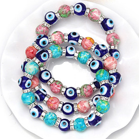 Lampwork Stretch Bracelets, Evil Eye