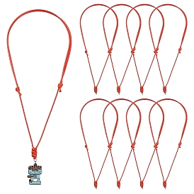 30 Fabricación de collares de cordón de poliéster encerado, con 304 anillos de salto de acero inoxidable