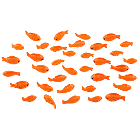 36Pcs 3 Styles Fish Resin Ornaments, for Home Office Desktop Decoration