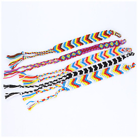 Boho Style Friendship Bracelet with Double Braided Design and Lucky Charm Pendant