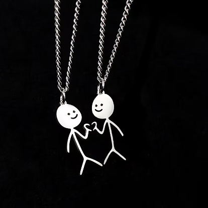 Забавные кулоны из нержавеющей стали в виде стикмена