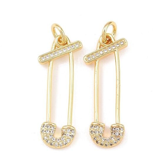 Латунные микро проложить кубического циркония подвески, прелести скрепки, долговечный, стойки покрытие, без свинца и без кадмия, с целью перехода в кольце