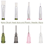 Facial Tool Sets, with Nylon Brush Head and Plastic Fluid Precision Blunt Needle Dispense Tips