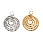 Pendentifs en acier inoxydable, breloques en forme de spirale