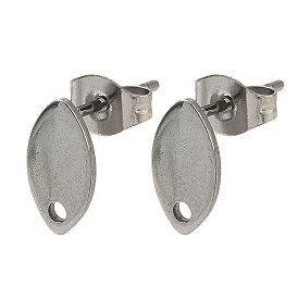 304 Выводы серьги из нержавеющей стали шпилька, с петлей, лошадиный глаз 