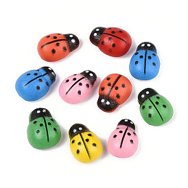 Натуральные самоклеящиеся кабошоны, окрашенные распылением, жук