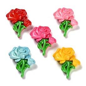 Кабошоны из смолы, роза