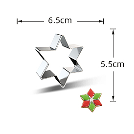 Christmas Themed 430 Stainless Steel Cookie Cutters, Cookies Moulds, DIY Biscuit Baking Tool, Star of David