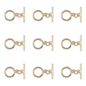 ARRICRAFT Brass Toggle Clasps, with Jump Rings, Nickel Free, Ring