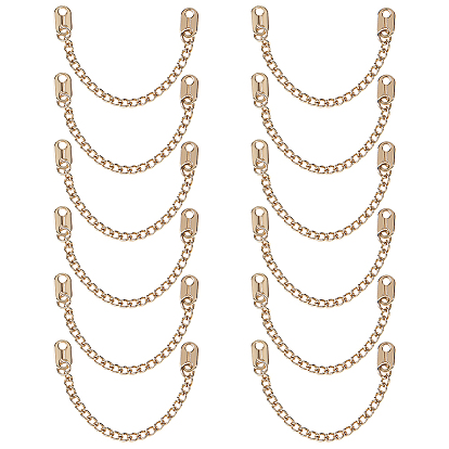 12Pcs Zinc Alloy Coat Hanging Chain, Sew On Metal Coat Hangers Hanging Chain Blank Tags, Clothes Accessories