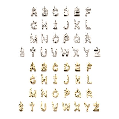 Латунные микропаве прозрачные подвески с фианитом, с целью перехода в кольце, без свинца и без кадмия, долговечный, стойки покрытие, письмо амулеты