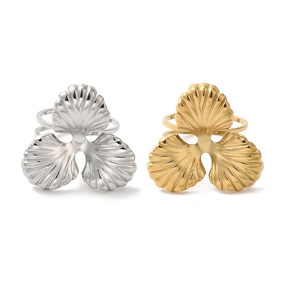 Ионное покрытие (ip) 304 перстни из нержавеющей стали, цветок