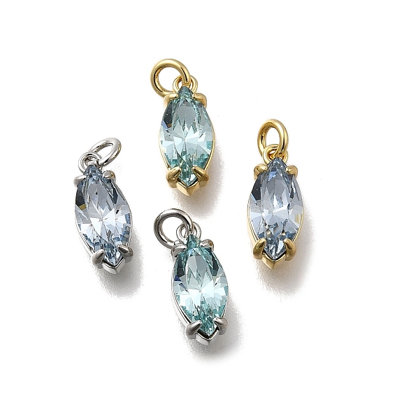 Конский глаз латунь со стеклянными подвесками, одиночные каменные прелести, без кадмия и без свинца, долговечный, стойки покрытие