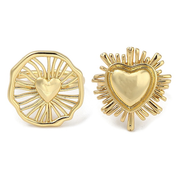 Кольца-манжеты для женщин из латуни с покрытием стойки, без кадмия и без свинца, долговечный, сердце