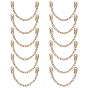 12Cadena para colgar abrigos de aleación de zinc (piezas), coser en perchas de metal colgando etiquetas en blanco de cadena, accesorios de ropa