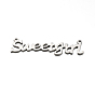 304 подвески из нержавеющей стали, слово sweetgirl, 11x40x1 мм, отверстие : 1 мм