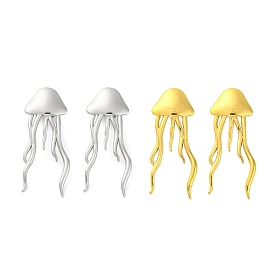 304 Stainless Steel Jellyfish Stud Earrings