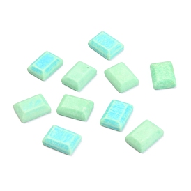 Natural Howlite Cabochons, Dyed, Rectangle, Frosted