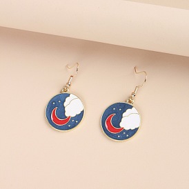 Cartoon Moon Cloud Sun Star Sky Ear Jewelry - Fashion Accessories.