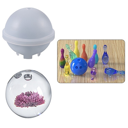 DIY Bowling Silicone Molds, Resin Casting Pendant Molds, For UV Resin, Epoxy Resin Jewelry Making