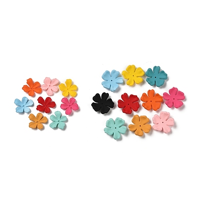 Непрозрачные акриловые колпачки, окрашенные распылением, цветок