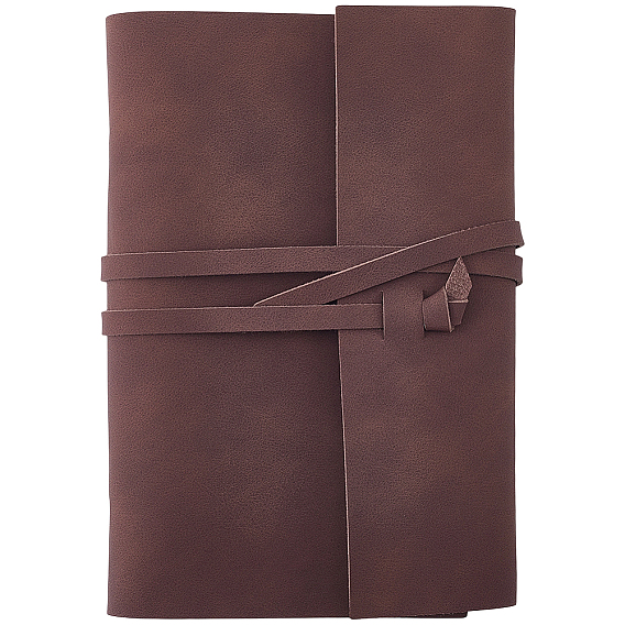 6-Ring PU Imitation Refillable Journal, Rectangle Notebook with 90Pcs Blank Paper Inserts