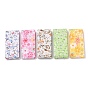 12.5m 5 Colors Polyester Ribbons, Flower Pattern, for Garment Accessories
