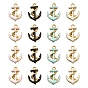 40 шт 4 цвета эмалевые подвески, с легкими позолоченными сплавами, якорь
