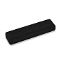 Velveteen Jewelry Necklace Storage Boxes, Rectangle, with Paper and Iron Inside