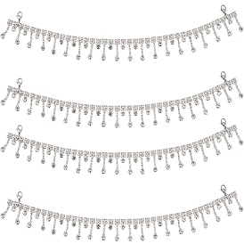 2 шт. хрустальные стеклянные стразы обувь цепочка, латунная цепочка для обуви, Сплав с поиска, для обуви своими руками