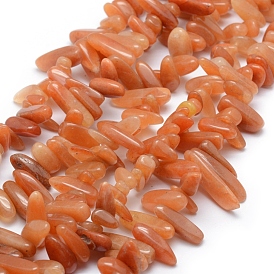 Natural Red Aventurine Beads Strands, Chip