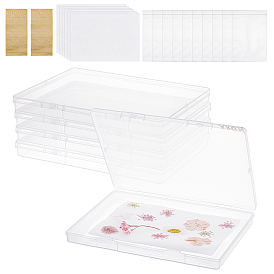 Пластиковые контейнеры для хранения шариков из полипропилена, с силикагелевым осушителем, пластиковые пакеты с застежкой-молнией, полупрозрачная сульфитная бумага и ПВХ наклейки