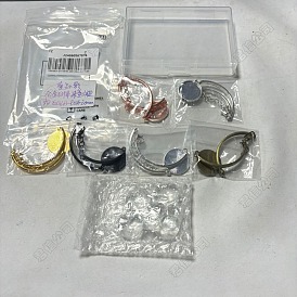 DIY Blank Dome Alloy Bangle Jewelry Making Kits