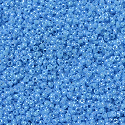 MIYUKI Round Rocailles Beads, Japanese Seed Beads, Opaque Colours AB