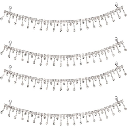 2 шт. хрустальные стеклянные стразы обувь цепочка, латунная цепочка для обуви, Сплав с поиска, для обуви своими руками