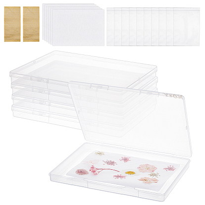 Пластиковые контейнеры для хранения шариков из полипропилена, с силикагелевым осушителем, пластиковые пакеты с застежкой-молнией, полупрозрачная сульфитная бумага и ПВХ наклейки