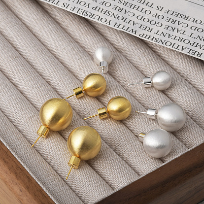 Round Ball Drawbench Brass Ear False Plugs for Women