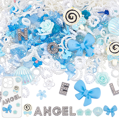 Наборы для самостоятельного декорирования чехлов для телефонов, включающие подвески из цинкового сплава., Кабошоны, акриловый жемчуг, Кабошоны из смолы