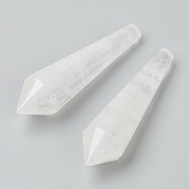 Природный кристалл кварца бусины, лечебные камни, палочка для медитативной терапии, уравновешивающая энергию рейки, нет отверстий / незавершенного, для проволоки завернутые кулон решений, пуля