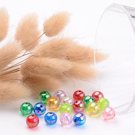 Экологичные прозрачные акриловые бусины, круглые