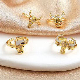 18K Gold Plated Adjustable Zodiac Ring by Xihuan - Unique and Trendy Animal Sign Jewelry